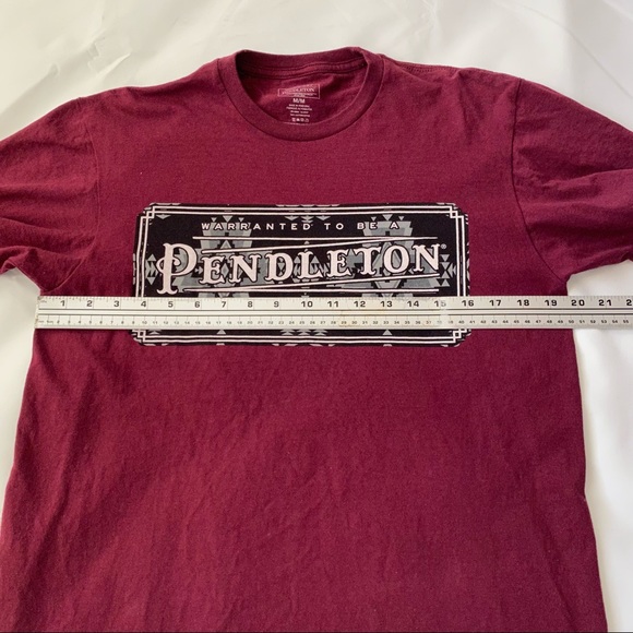 Warranted to be a Pendleton maroon graphic short sleeve tee shirt size medium - Picture 6 of 6